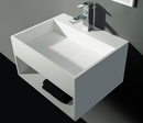Ideavit SOLIDCUBE  Wall Mounted Or Counter Vanity With Shelf Below Basin, White
