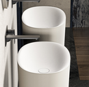 Ideavit Solidcliff Pedestal Bathroom Sink,  20x14x 35 White