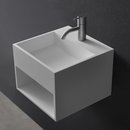 Ideavit  SOLIDCUBE Wall hung / Freestanding Vanity With Shelf. 12x12x11 inch - 14 Lbs.