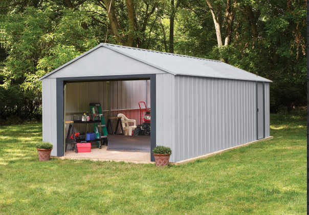 Shelter Logic Arrow Murryhill 12 x 17 Garage, Steel Storage Building, Prefab Storage Shed