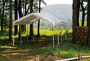 Shelter Logic 10'×20' Canopy, 2" 8-Leg Frame, White Cover