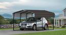 Steel Carport 10 x 15 x 7 ft. Galvanized Black/Charcoal