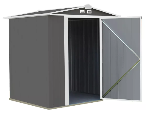 Shelter Logic EZEE Shed® , 6x5, Low Gable, 65 in walls, vents, Charcoal & Cream