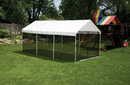 Shelter Logic 10'×20' Canopy, 1-3/8" 8-Leg Frame, White Cover, Screen Kit