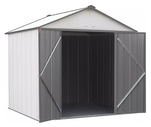 Shelter Logic EZEE Shed® , 8x7, High Gable, 72 in walls, vents, Cream & Charcoal
