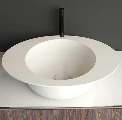 Ideavit SolidCAP Oval Shape Counter vessel, 24 x 18 Wide Basin, Bathroom Sink