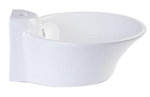 EAGO USA EAGO BA121 Round Ceramic Above Mount Bath Sink with Single Faucet Hole