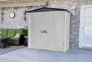 Shelter Logic Spacemaker Patio Steel Storage Shed, 6 ft. x 3 ft. Flute Gray and Anthracite