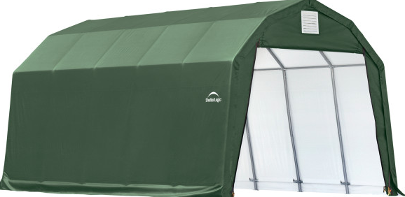 Shelter Logic ShelterCoat 12 x 24 x 11 ft. Garage Barn Green STD