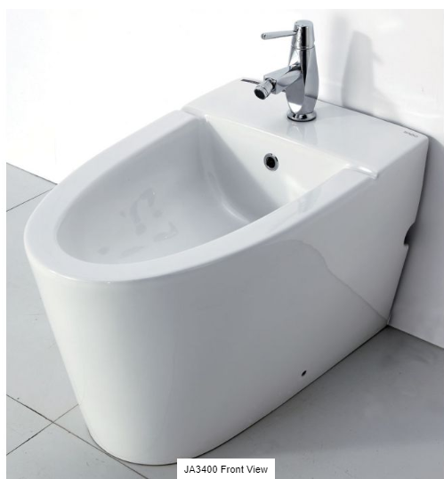 EAGO USA EAGO JA3400 Modern White Ceramic Bathroom Bidet with Elongated Seat