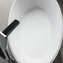 Ideavit Solid Ellipse Elongated freestanding bathtub. 71x35x19 inch. White