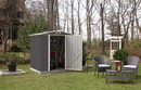 Shelter Logic EZEE Shed® , 6x5, Low Gable, 65 in walls, vents, Charcoal & Cream