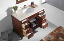 Eviva Elite Stamford 42″ Teak Bathroom Vanity w/ Double Ogee Edge Crema Marfil Top