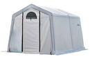Shelter Logic  10x10x8 ft. / 3x3x2,4 m (3) Rib Peak Style Grow It Greenhouse-in-a-Box; Translucent Cover w/Side Vents; (1) 2-Zipper Door w/Screened Window; (1) Back Panel w/Screened Window