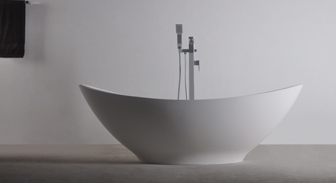 Ideavit Solidlectus Elongated freestanding bathtub. 71x39x24 inch. White