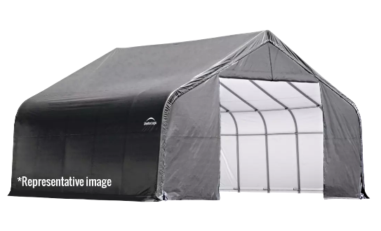 Shelter Logic  Shelter Coat Custom Peak Shelter, 10 ft. x 8 ft. x 8 ft. Standard PE 9 oz. Gray