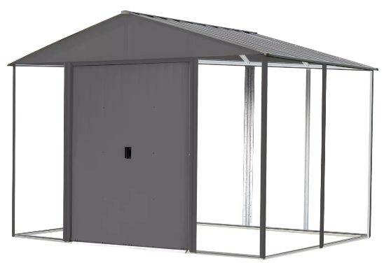 Shelter Logic Ironwood Shed Frame Kit, 8 ft. x 8 ft. Anthracite