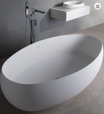 Ideavit Solidego Elongated  freestanding bathtub. 67x37x22 inch White