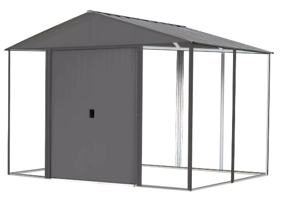 Shelter Logic Ironwood Shed Frame Kit, 10 ft. x 12 ft. Anthracite