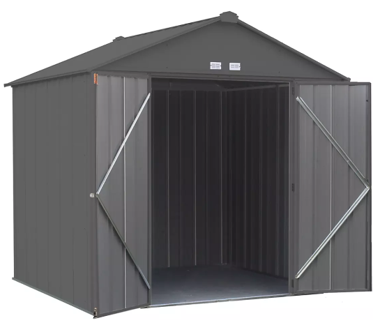Shelter Logic EZEE Shed® , 8x7, High Gable, 72 in walls, vents, Charcoal