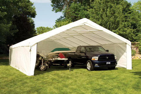 Shelter Logic 30x30 White Canopy Enclosure Kit, FR Rated