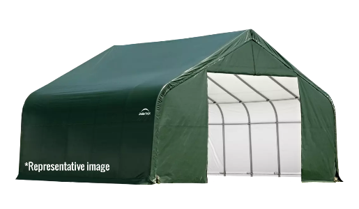 Shelter Logic  Shelter Coat Custom Peak Shelter, 10 ft. x 8 ft. x 8 ft. Standard PE 9 oz. Green