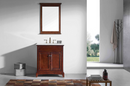 Eviva Elite Princeton 30" Teak Bathroom Vanity w/ Double Ogee Edge Crema Marfil Top