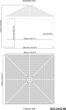 Shelter Logic Sojag South Beach Gazebo 12 x 12 ft