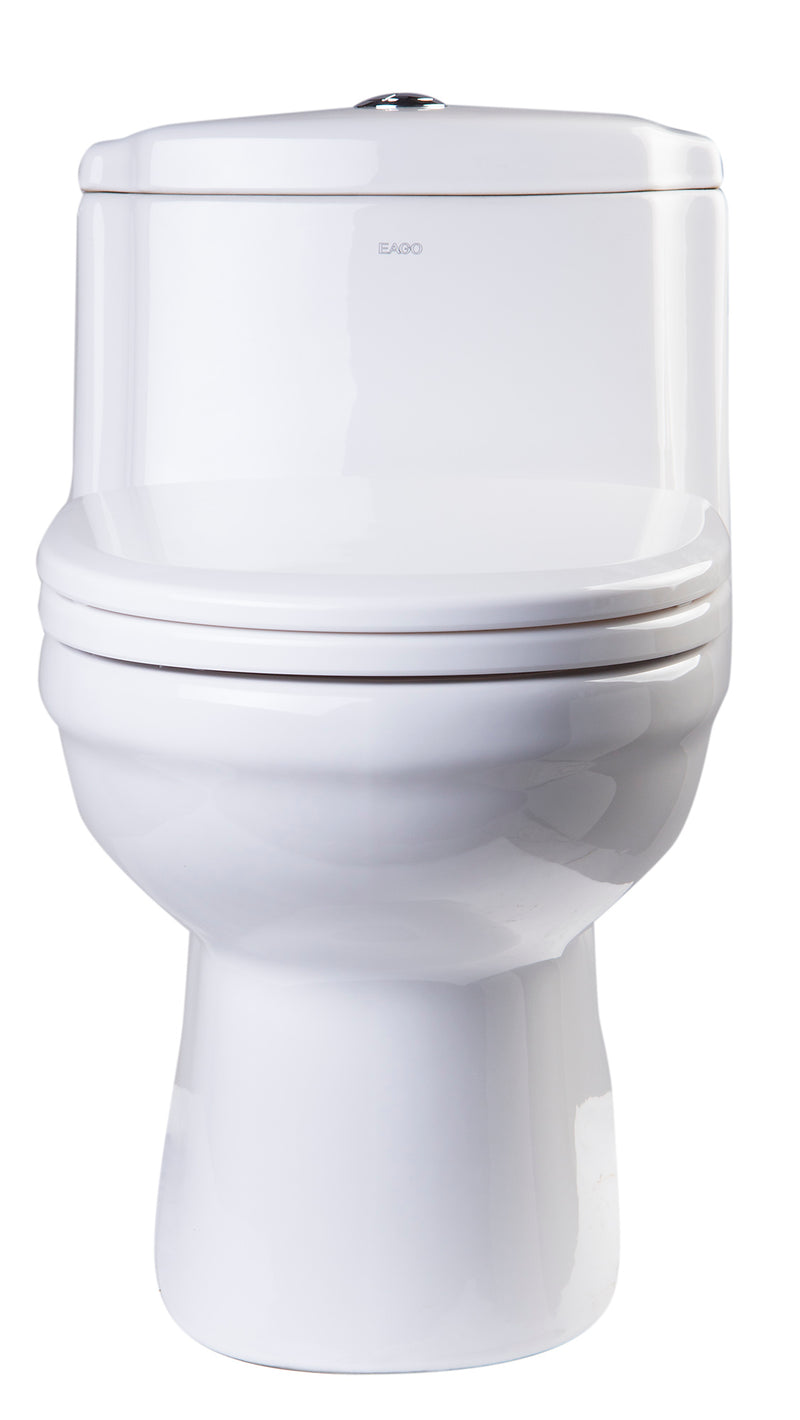 EAGO USA EAGO TB222 One Piece Dual Flush High Efficiency Low Flush White Toilet