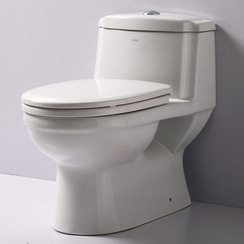 EAGO USA EAGO TB222 One Piece Dual Flush High Efficiency Low Flush White Toilet