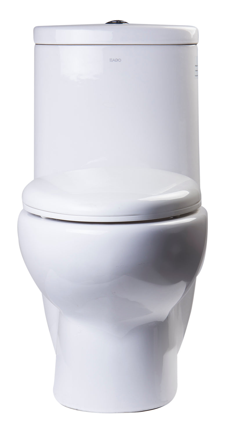 EAGO USA EAGO TB309 One Piece Dual Flush High Efficiency Low Flush White Toilet