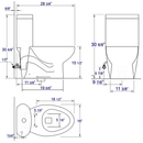 EAGO USA EAGO TB309 One Piece Dual Flush High Efficiency Low Flush White Toilet