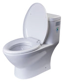 EAGO USA EAGO TB346 Elongated One Piece Dual High Efficiency Low Flush White Toilet