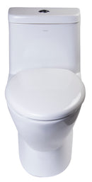 EAGO USA EAGO TB346 Elongated One Piece Dual High Efficiency Low Flush White Toilet