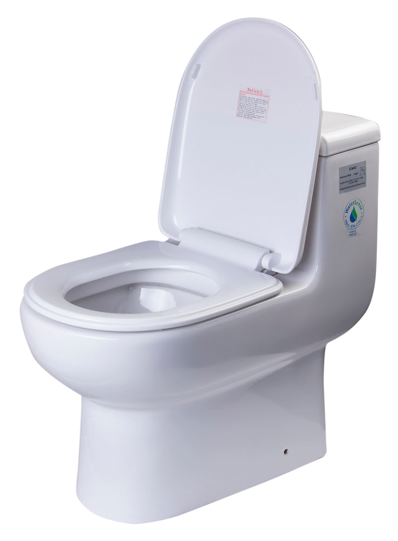 EAGO USA EAGO TB351 One Piece Dual Flush High Efficiency Low Flush White Toilet
