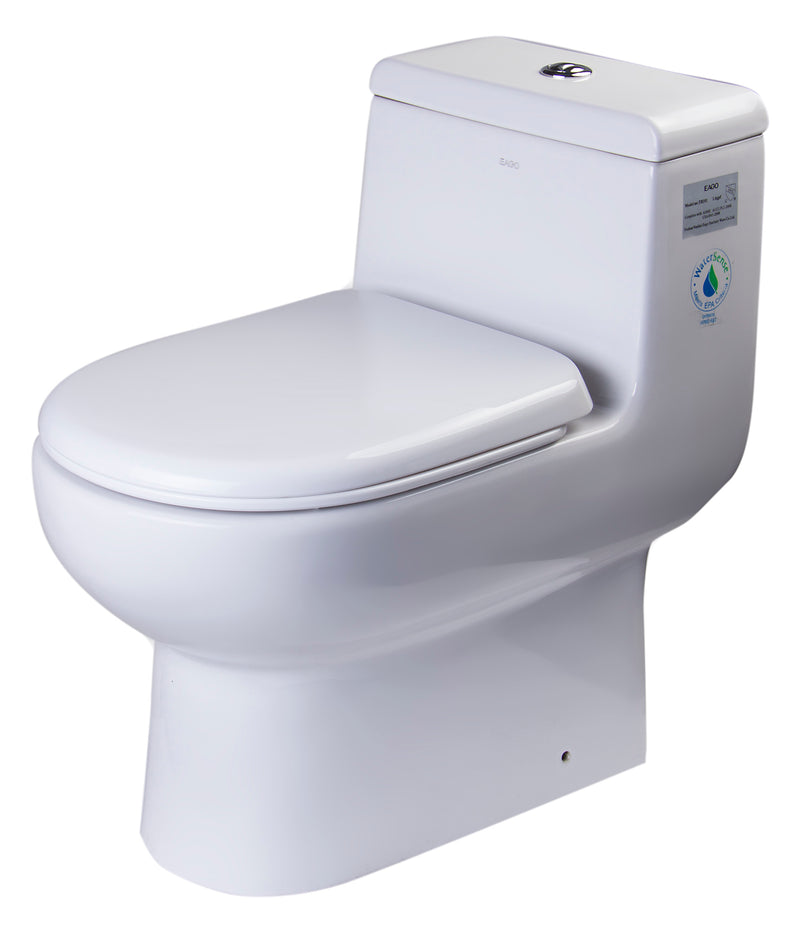 EAGO USA EAGO TB351 One Piece Dual Flush High Efficiency Low Flush White Toilet