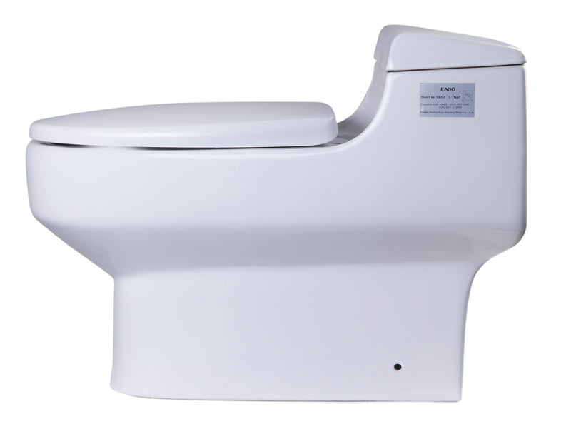 EAGO USA EAGO TB352 White One Piece Ultra Low Single Flush Eco-Friendly White Toilet