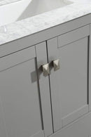 Eviva London 36" x 18" Gray Transitional Bathroom Vanity w/ White Carrara Top