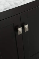 Eviva London 48" x 18" Espresso Transitional Bathroom Vanity w/ White Carrara Top