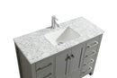 Eviva Hampton 36" x 18" Gray Transitional Bathroom Vanity w/ White Carrara Top