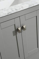 Eviva London 48" x 18" Gray Transitional Bathroom Vanity w/ White Carrara Top