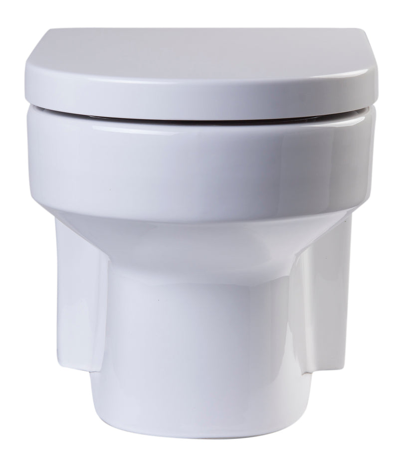 EAGO USA EAGO WD101 Wall Mount Dual Flush Modern White Ceramic Toilet Bowl