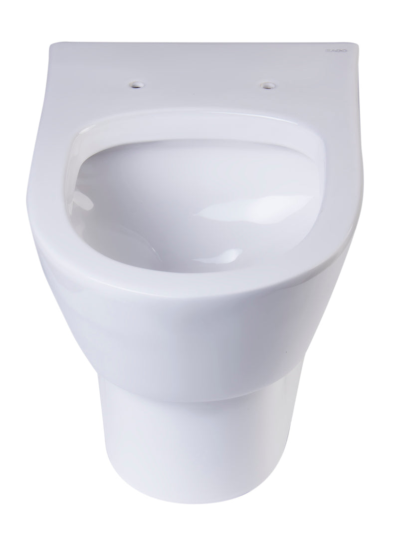 EAGO USA EAGO WD332 Modern Wall Mounted Dual Flush White Ceramic Toilet Bowl