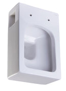 EAGO USA EAGO WD333 Square Modern Wall Mounted Dual Flush White Ceramic Toilet Bowl