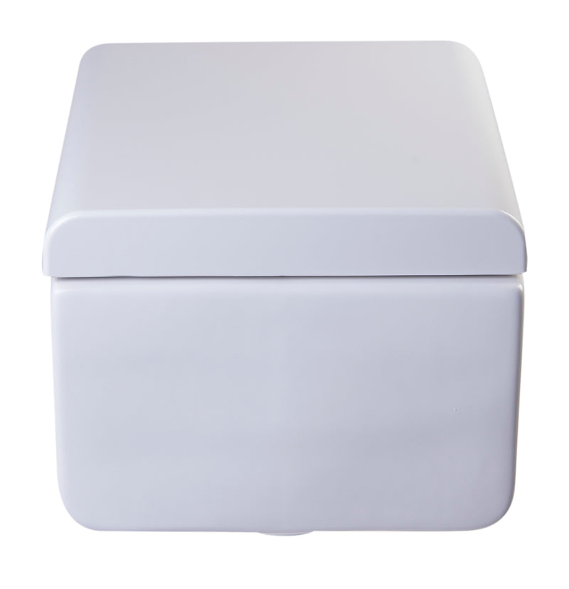 EAGO USA EAGO WD333 Square Modern Wall Mounted Dual Flush White Ceramic Toilet Bowl