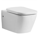 EAGO USA EAGO WD390 White Modern Ceramic Wall Mounted Toilet Bowl
