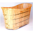 ALFI brand AB1105 63" Free Standing Cedar Wooden Bathtub