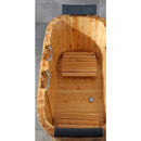 ALFI brand AB1130 65" 2 Person Free Standing Cedar Wooden Bathtub with Fixtures & Headrests