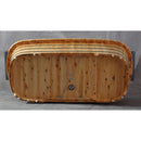 ALFI brand AB1130 65" 2 Person Free Standing Cedar Wooden Bathtub with Fixtures & Headrests