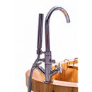 ALFI brand AB1139 61" Free Standing Cedar Wooden Bathtub  with Fixtures & Headrest